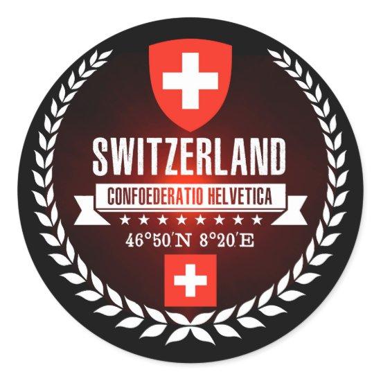 Switzerland Classic Round Sticker