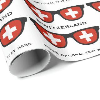 Switzerland Shades custom text & color gift wrap
