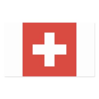 Switzerland/Swiss Flag Rectangular Sticker