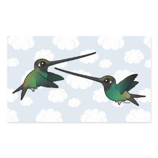 Sword-fighting-Hummingbirds Rectangular Sticker