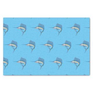 Swordfish sailfish fun cartoon illustration tissue paper