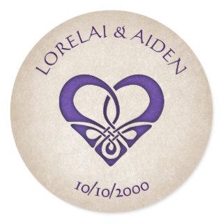 Swords Celtic Wedding Classic Round Sticker