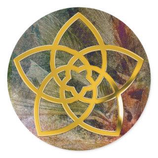 Symbol Venus Flower / GOLD | feather Classic Round Sticker