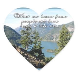 Sympathy-Loved Ones Passed-Lake Heart Sticker