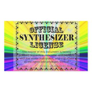 Synthesizer License Rectangular Sticker