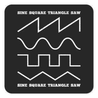 Synthesizer Waveform Synth Vintage Analog Square Sticker