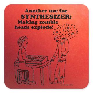 Synthesizer Zombie Explode Square Sticker