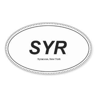 Syracuse New York Oval Bumper Sticker