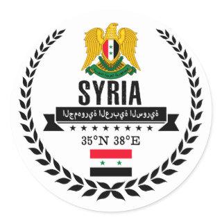 Syria Classic Round Sticker