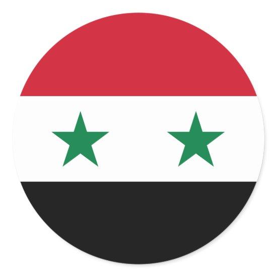 Syria Flag Classic Round Sticker