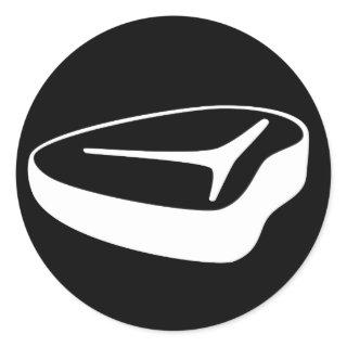 T-Bone Steak round sticker (small)