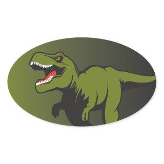 T-Rex Personalized items Oval Sticker