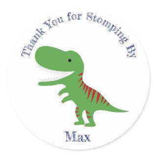 T-rex Thank You For Stomping By Classic Round Sticker
