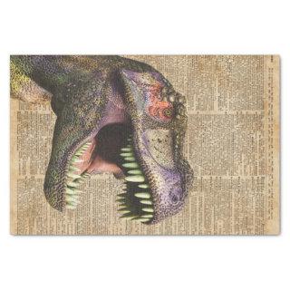 T-rex,tyrannosaurus,dinosaur Vintage Antique Art Tissue Paper