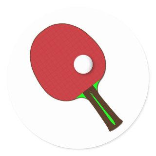 Table Tennis Bat Classic Round Sticker