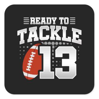Tackle 13th Birthday 13 Years Couples Anniversary Square Sticker