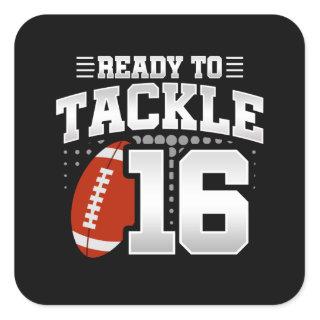 Tackle 16th Birthday 16 Years Couples Anniversary Square Sticker