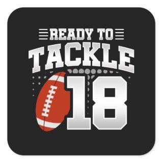 Tackle 18th Birthday 18 Years Couples Anniversary Square Sticker