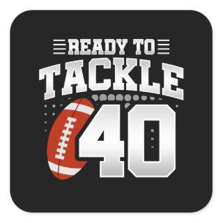 Tackle 40th Birthday 40 Years Couples Anniversary Square Sticker