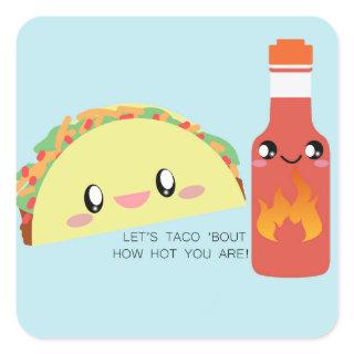 TACO 'bout HOT Square Sticker (Sheet of 20)