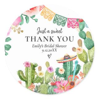 Taco 'Bout Love Fiesta Couples Shower Cactus Classic Round Sticker