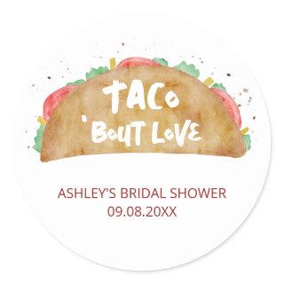 Taco 'Bout Love Wedding Bridal Shower Fiesta Classic Round Sticker