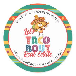 Taco Bout Real Estate Marketing Classic Round Sticker