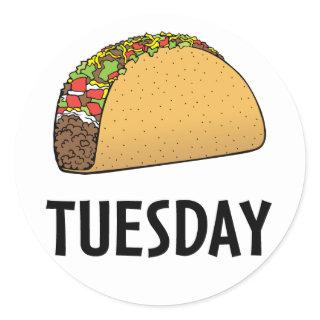 Taco Tuesday Classic Round Sticker