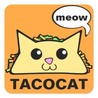 TacoCat Meow Square Sticker