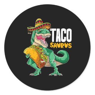 Tacosaurus Shirt Taco Cinco De Mayo Dinosaur T Rex Classic Round Sticker
