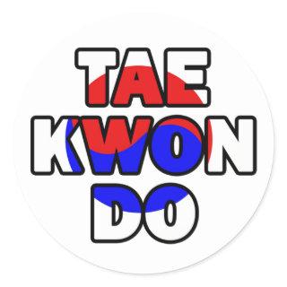 Taekwondo Classic Round Sticker