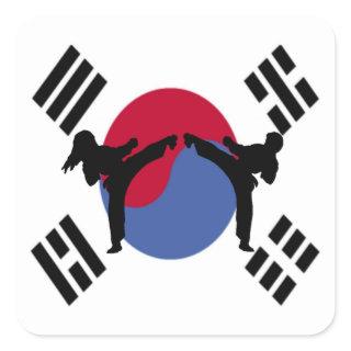 TaeKwonDo Kickers rectangle stickers