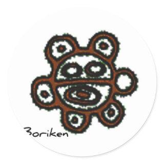 Taino Sol Boriken Classic Round Sticker