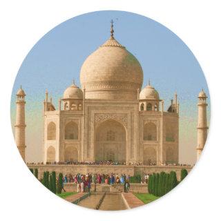 taj mahal bright classic round sticker