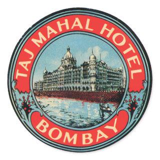 Taj Mahal Hotel Bombay Classic Round Sticker