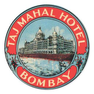 Taj Mahal Hotel Bombay Classic Round Sticker