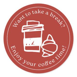Take a Break Sticker – Coffee Gift Label