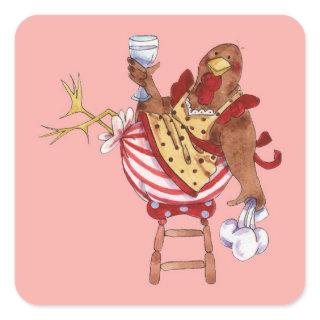 Taking a Break Square Sticker