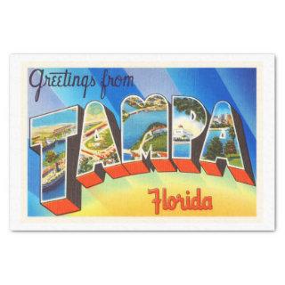 Tampa Florida FL Old Vintage Travel Souvenir Tissue Paper