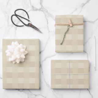 Tan and Beige Gingham Plaid Pattern  Sheets