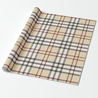 Tan and White Buffalo Plaid Gingham