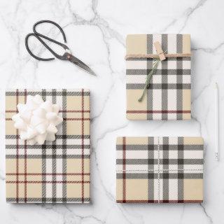 Tan and White Buffalo Plaid Gingham  Sheets