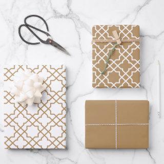 Tan Brown Arabesque Pattern Gift