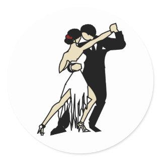 Tango Dancers Classic Round Sticker