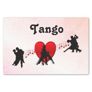 Tango Dances I Heart New Twist Design Tissue Paper
