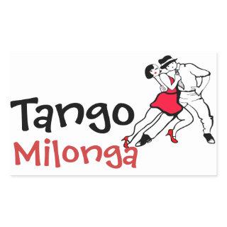 Tango Milonga Rectangular Sticker