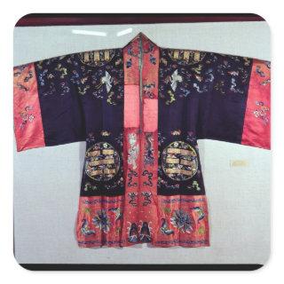 Taoist Robe With Tai Chi Yin and Yang Square Sticker