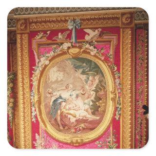 Tapestry panel depicting Cupid and Psyche Square Sticker