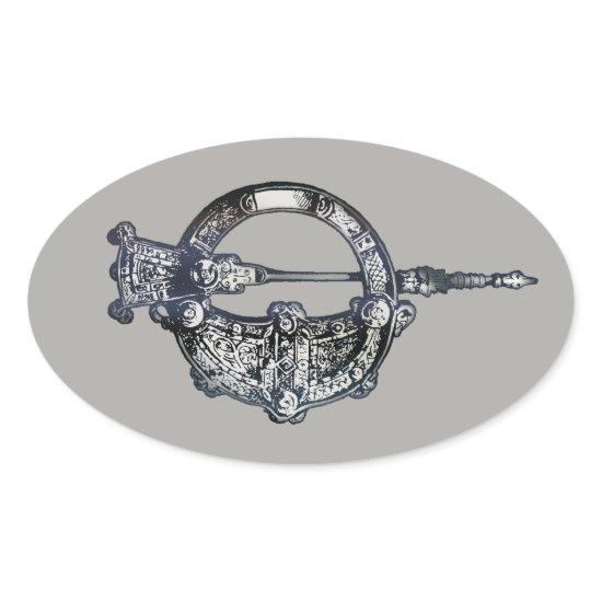 Tara Brooch, Ireland, Irish Heritage Oval Sticker