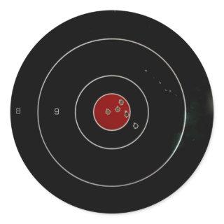 TARGET PRACTICE FUNNY PHRASES 1 CLASSIC ROUND STICKER